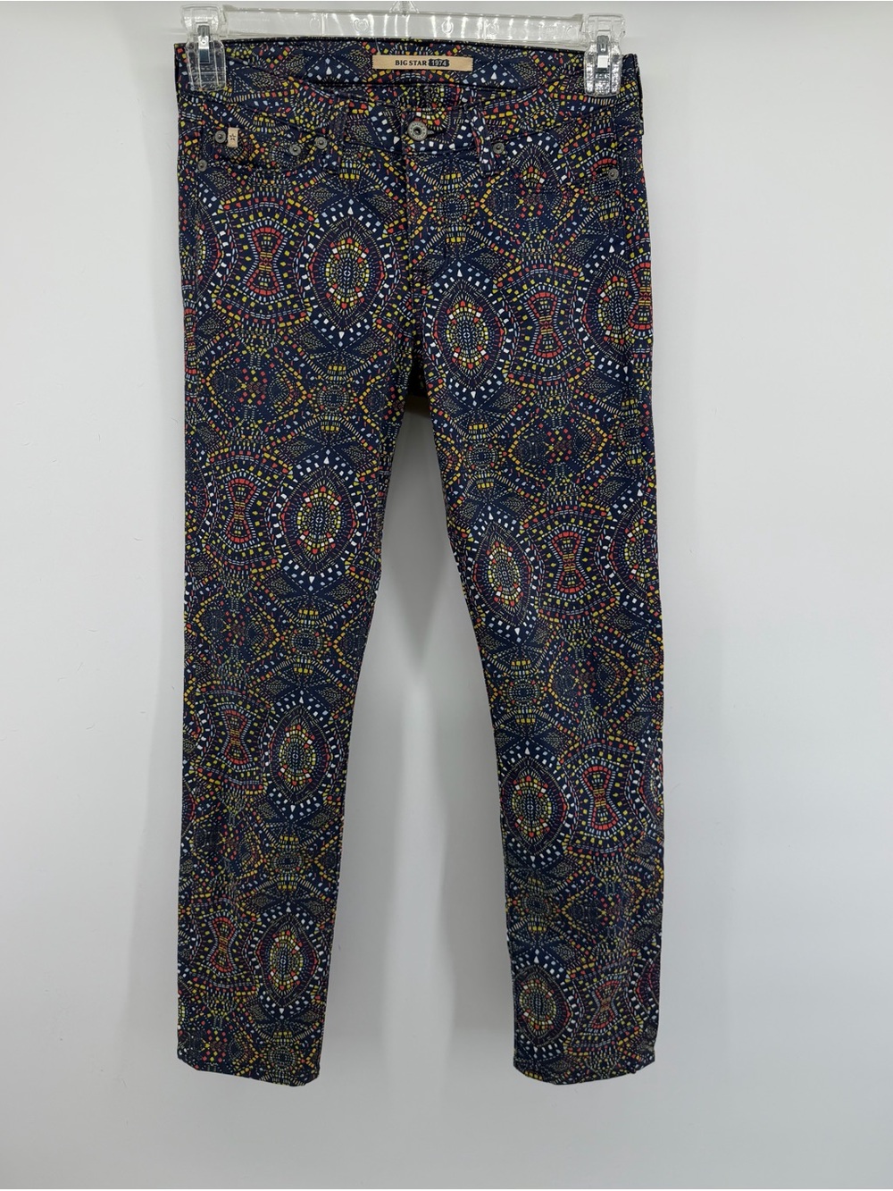 Big Star Navy Multicolor Printed Skinny Jeans
